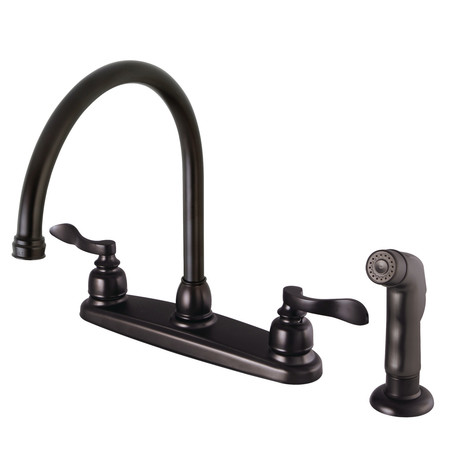 NUWAVE FRENCH FB795NFLSP 8-Inch Centerset Kitchen Faucet with Sprayer FB795NFLSP